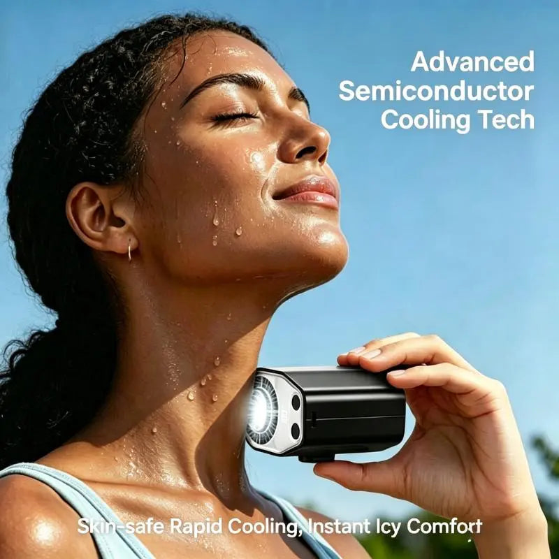 【Summersurvivals】Joytutus Semiconductor Cooling Car Clip on Fan - 360° Rotation, 100 Speeds Adjustable, LED Display, USB Rechargeable, Wide Clamp, 16℃ Semi-Cooling, 20Hr 3000Mah Battery, Personal Summer Fan for Car Sunvisor Backseat, Mobile, Usb Charging