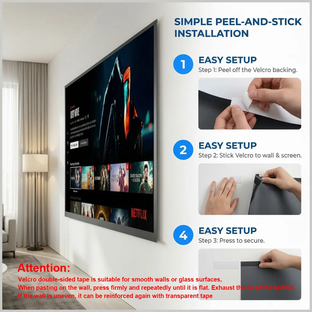 100Inch 4K UHD Anti-Light Foldable Portable Projector Scree (Front View Provides Optimal Clarity) for Home Theater Party Office Classroom Outdoor Indoor Movie Projection Screen 120Inch