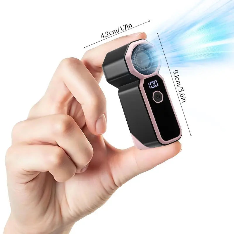 【Summersurvivals】Joytutus Semiconductor Cooling Car Clip on Fan - 360° Rotation, 100 Speeds Adjustable, LED Display, USB Rechargeable, Wide Clamp, 16℃ Semi-Cooling, 20Hr 3000Mah Battery, Personal Summer Fan for Car Sunvisor Backseat, Mobile, Usb Charging