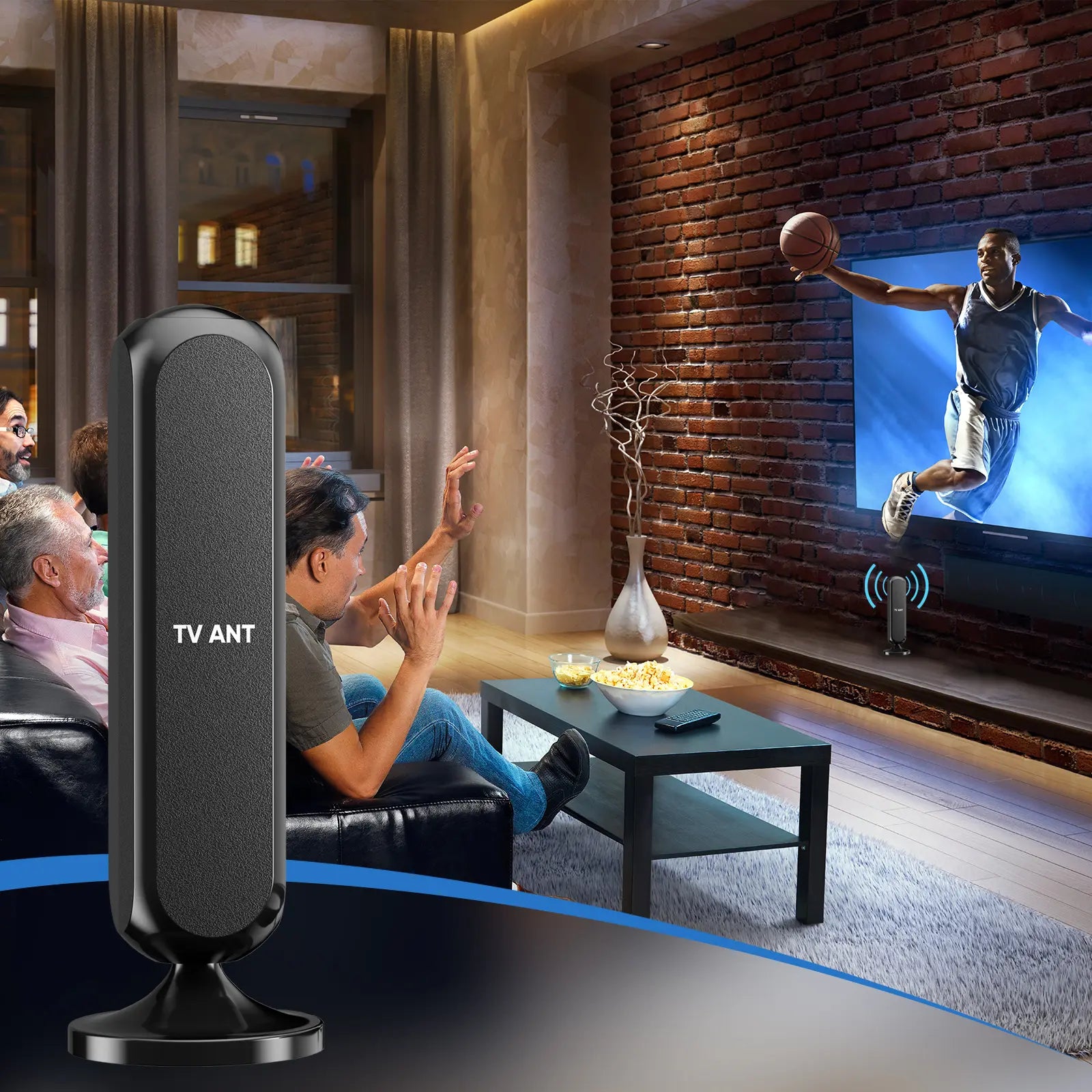 HIDB TV Antenna Digital for Smart TV HD Antena Indoor 4K 360° Signal Amplified Indoor TV Antenna for Easy Long Range Reception Installation No Monthly Bill Ultra Long Reception Distance TV Antenna for Local Channels ,Deals for You Days，Summerwins Summerwi