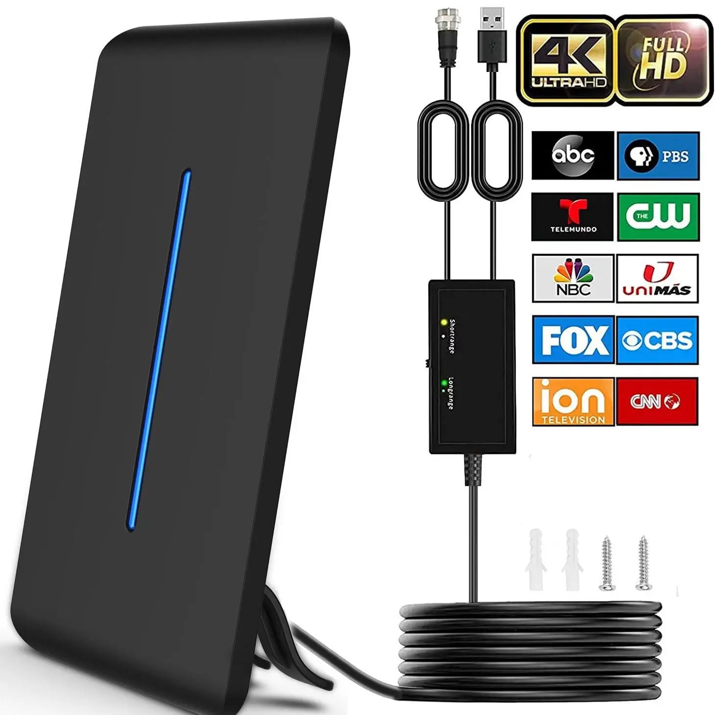 HIDB TV Antenna Digital for Smart TV HD Antena Indoor 4K 360° Signal Amplified Indoor TV Antenna for Easy Long Range Reception Installation No Monthly Bill Ultra Long Reception Distance TV Antenna for Local Channels ,Deals for You Days，Summerwins Summerwi